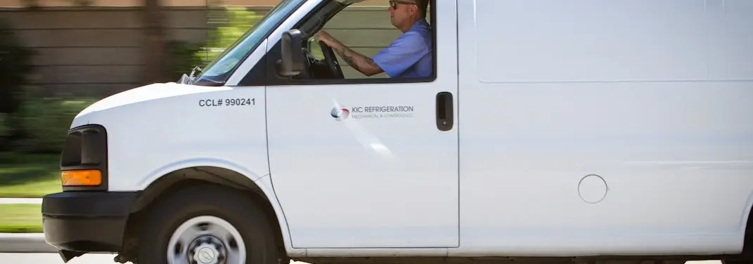 KIC Refrigeration service vehicle serving Tunkhannock area